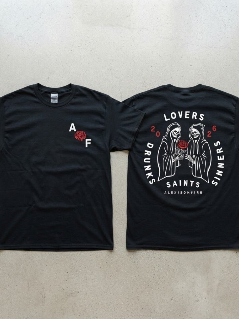 Alexisonfire Crisis 20 Years Roses Tour 2026 Black T-Shirt S-4XL